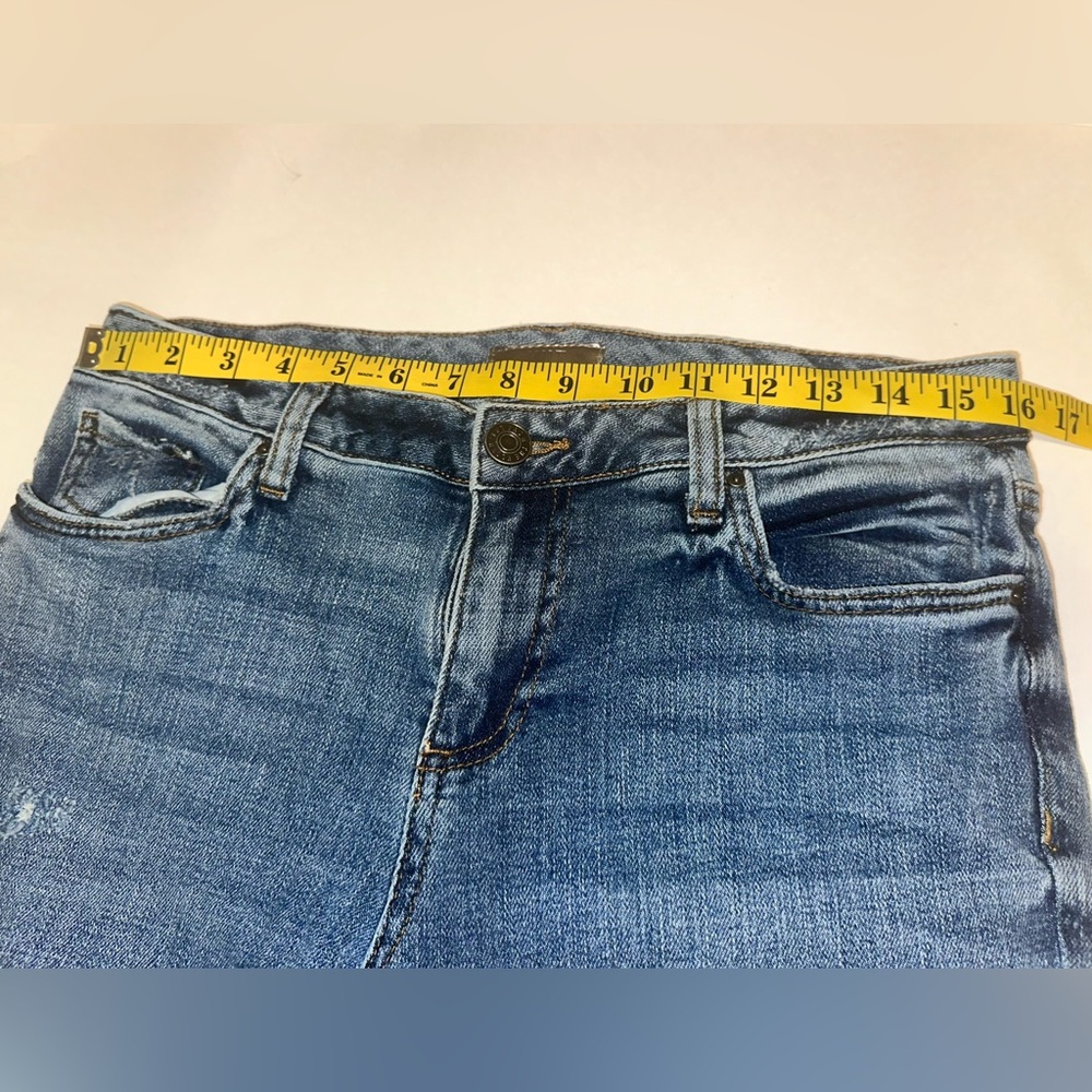 KUT from the Kloth Reese Ankle Straight Leg Distressed Blue Jeans Women’s Size 8 - Picture 6 of 7